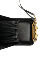 Marc Jacobs Black Lambskin Leather Gold Polka Dot Phone Crossbody Bag Purse image 10