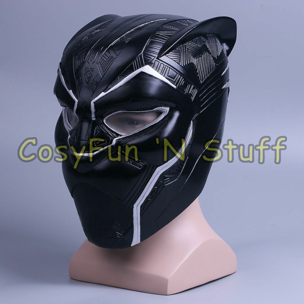 2018 Black Panther Mask Cosplay  Black Panth Helmet Latex Handmade Party Mask