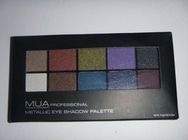 MUA Makeup Academy Professional Metallic Eye Shadow Palette ~ 10 Colors ... - $8.99