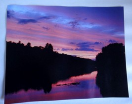 Beautiful Sunset over the Farmington River in Collinsville 11x14 unframe... - $22.00