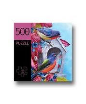 Jigsaw Puzzle 500 pc Blue Birds Design 28" x 20" Complete Durable Fit Pieces