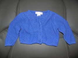 Janie and Jack Layette Periwinkle Knit Cardigan Sweater Size 3/6 Months EUC - $25.00