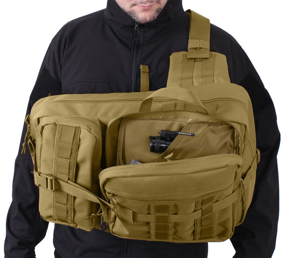 Tactical Sling Trasport Pack Crossbody Bag Army MOLLE Strap Concealed Carry CCW - Bags