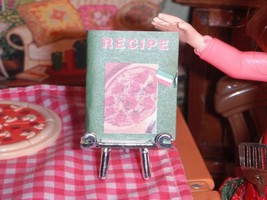 Barbie Italian Recipe Book Pizza Front Lot fits Fisher Price Loving Fami... - $2.96