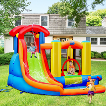 Inflatable Water Slide Bounce House with Pool and Cannon without Blower image 1