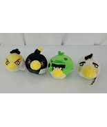 Angry Birds Set Lot 4 Finger Puppet Pencil Topper Plush Toy Green Black ... - $29.69