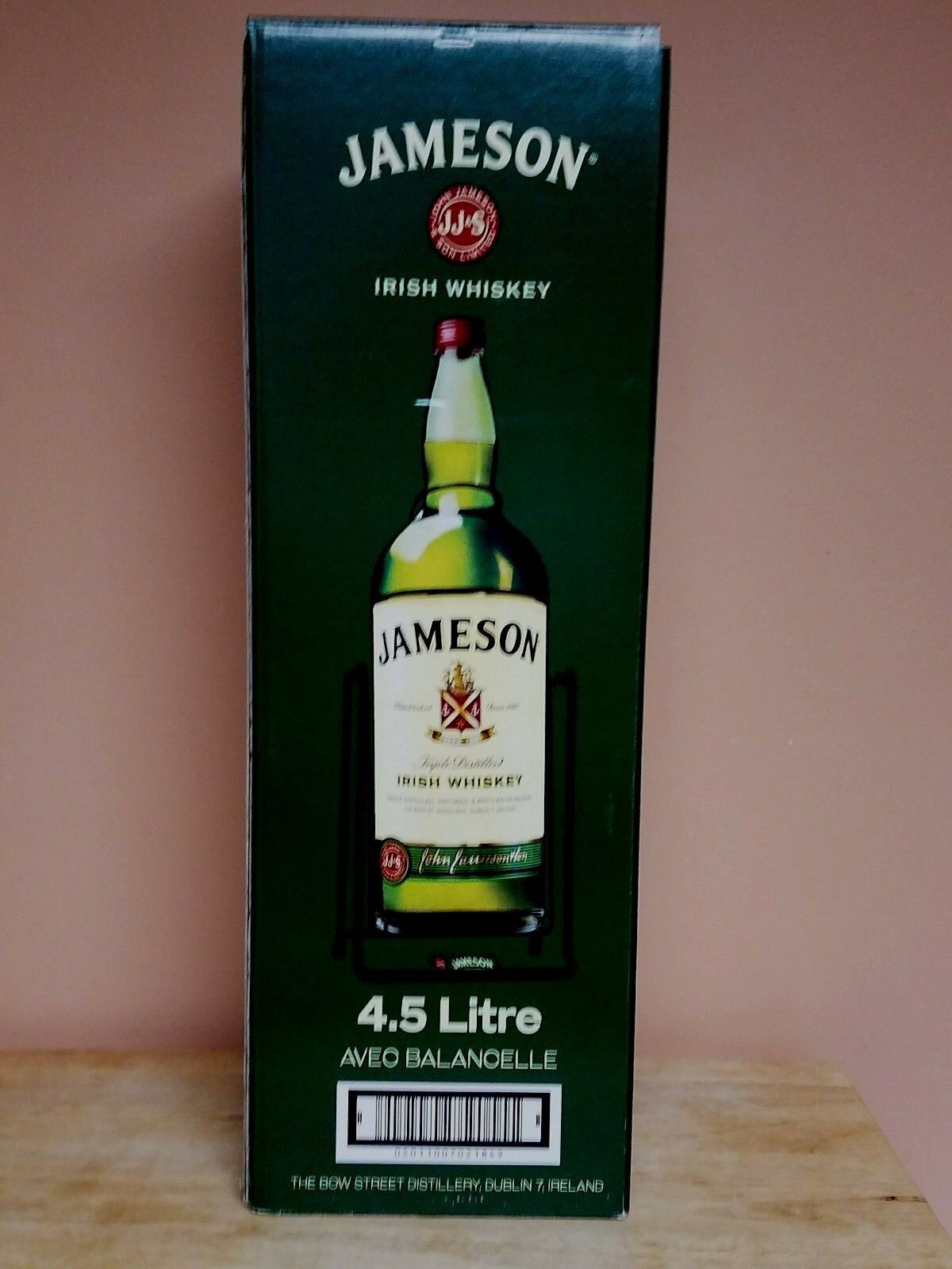 Jameson Irish Whiskey 4.5 L Empty Bottle with Cradle and Box for Man