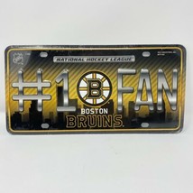 BOSTON BRUINS # 1 FAN  METAL LICENSE PLATE NEW &amp; OFFICIALLY LICENSED - $12.86