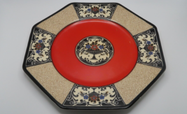 ANTIQUE COLLECTIBLE Wedgwood Nanette Red Salad Plate Art Deco Octagon - $49.50