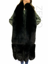 Double-Sided Fox Fur Stole 70' (180cm) + Four Tails as Wristbands / Headband image 4