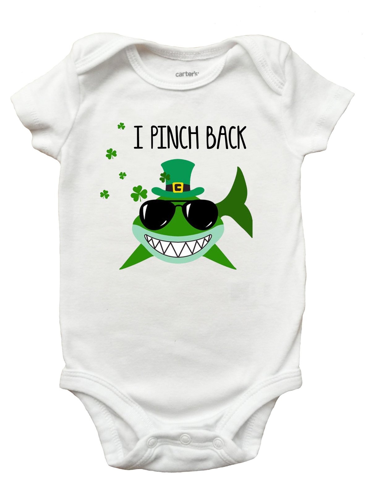I Pinch Back Childrens Shirt, Baby Shark I Pinch Back Shirt, St Patricks Day Top