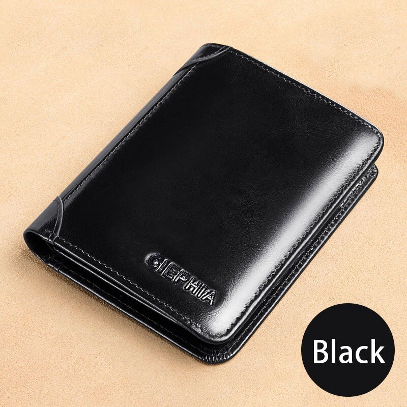Ciephia Classic Style Genuine Leather Wallets for Men Thin Short Multi