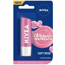 Nivea Soft Rose Lip Balm - 24h Moisture With Natural Oils, 4.8g (Pack of 1) - $5.63