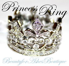 925 Sterling Silver Fleur de Lis Royalty Princess Clear CZ Crown of Life... - $112.00