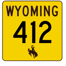 Wyoming Highway 412 Sticker R3537 Highway Sign - $1.45+