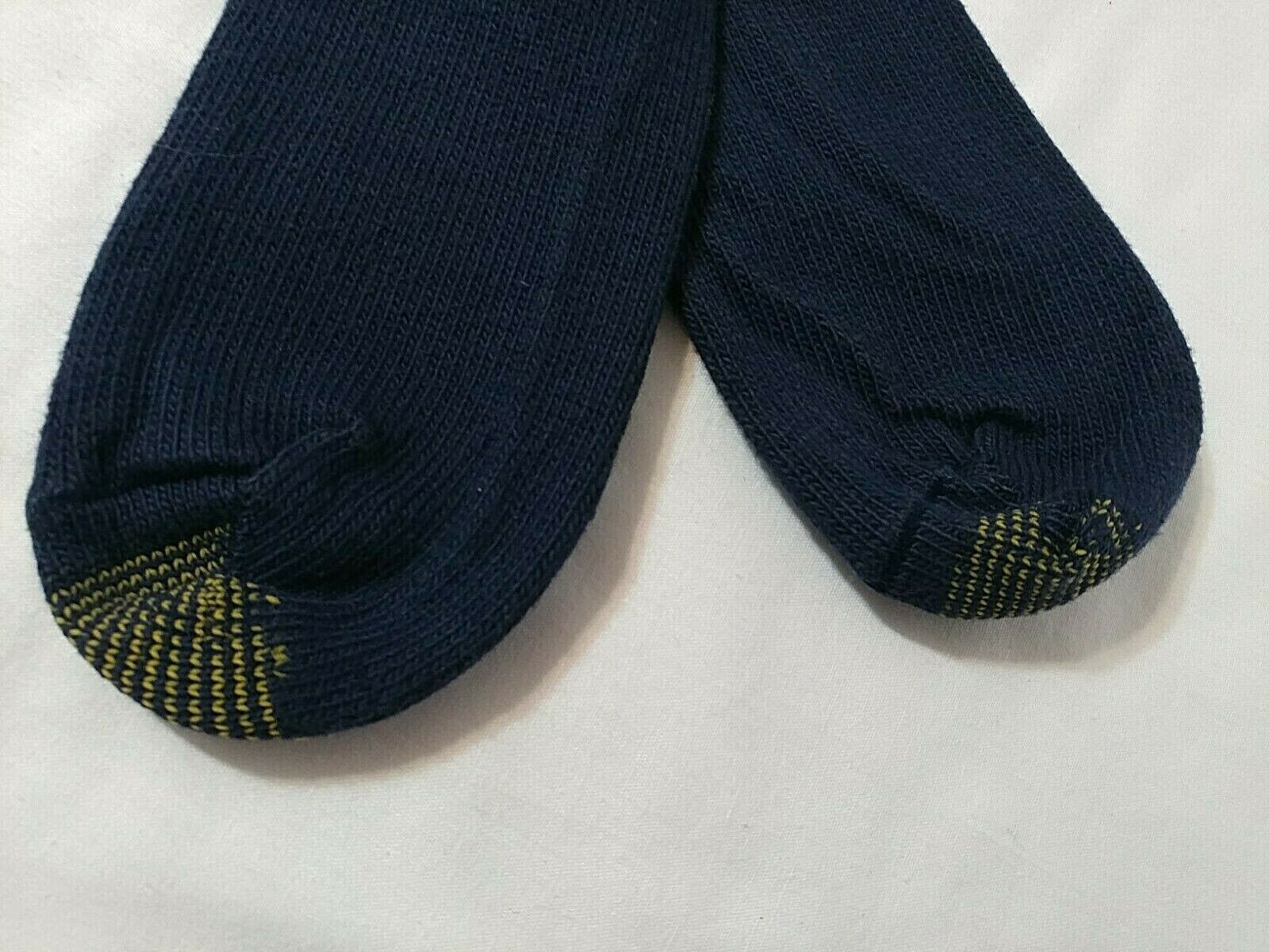 Vintage NEW Gold Toe 80% Cotton Fluffies Sz 10.5-13 Navy Blue Mens Sock ...