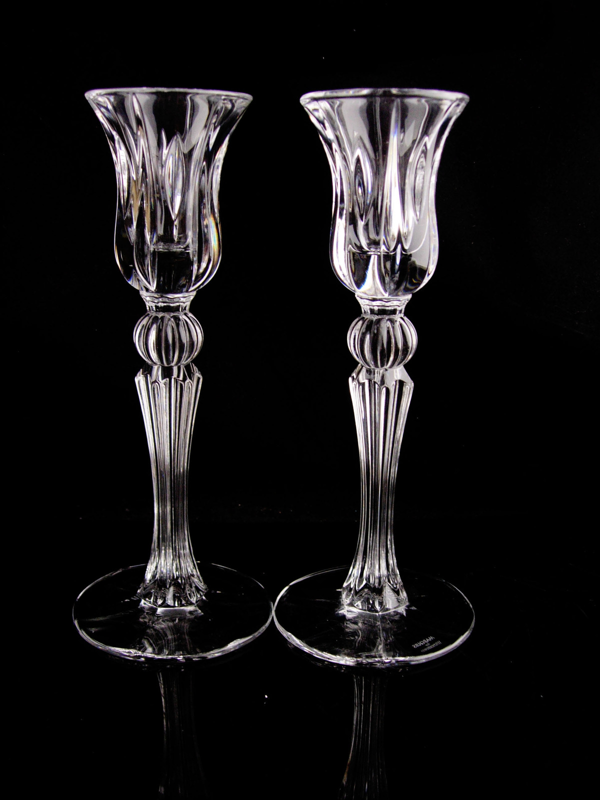 Primary image for Vintage crystal Waterford Candlesticks - Irish crystal candleholders - wedding a