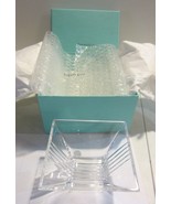Vintage TIFFANY &amp; CO  Lead Crystal 4&quot; Square Candy Dish with box  - $109.25