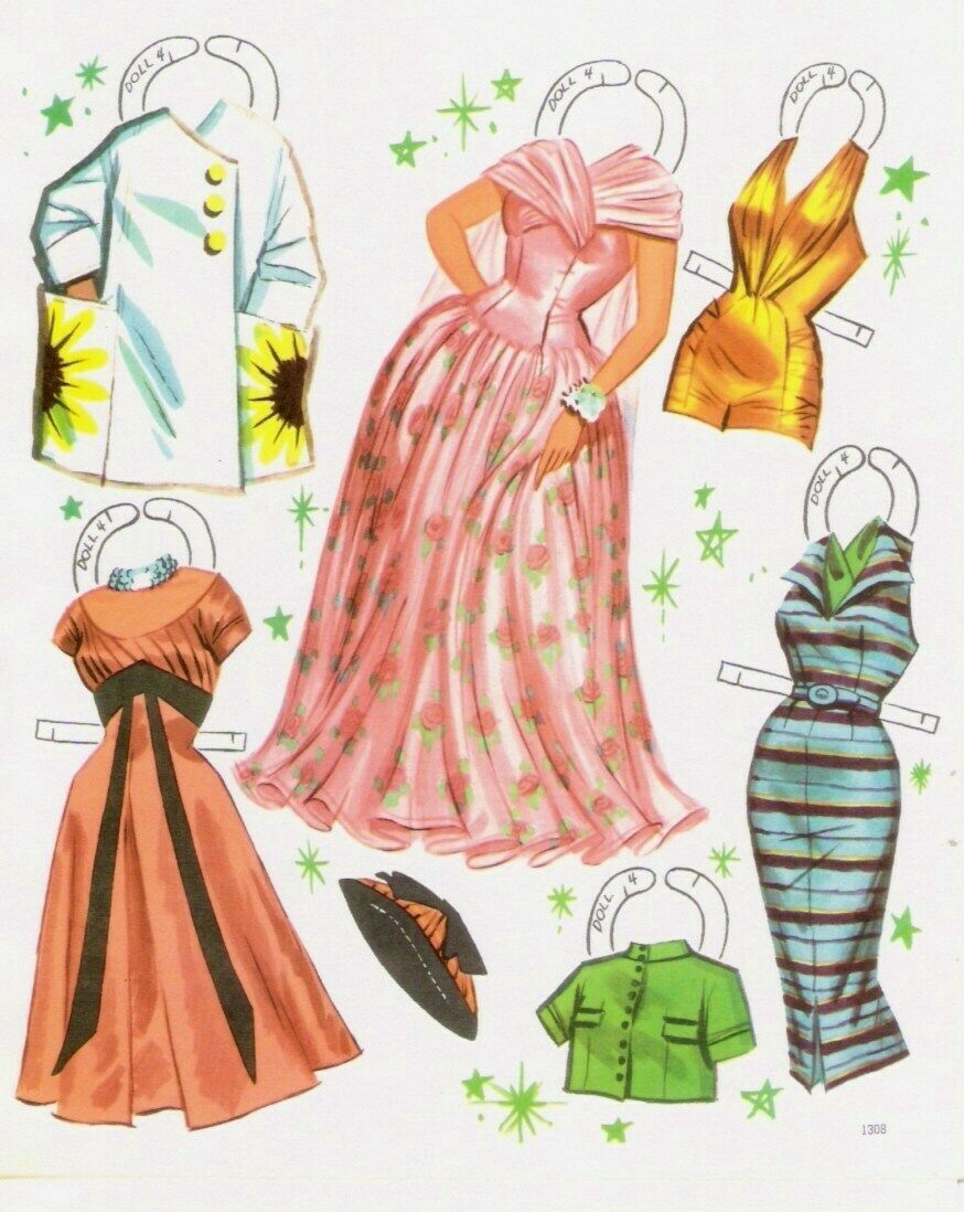 VINTAGE UNCUT 1957 ELIZABETH TAYLOR PAPER DOLLS~#1 REPRODUCTION~FABULOUS! 