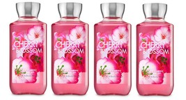 Bath &amp; Body Works Cherry Blossom Shea &amp; Vitamin E Shower Gel 10 fl oz - x 4 - $35.99