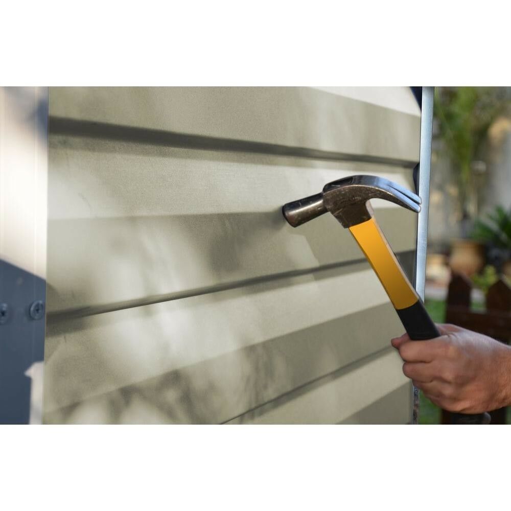 Storage Shed Plastic 6x5 Lockable Door Latches Traditional Outdoor