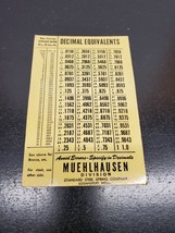 Vintage Muehlhausen Division Standard Steel Spring Co Laminated Decimal ... - $13.78