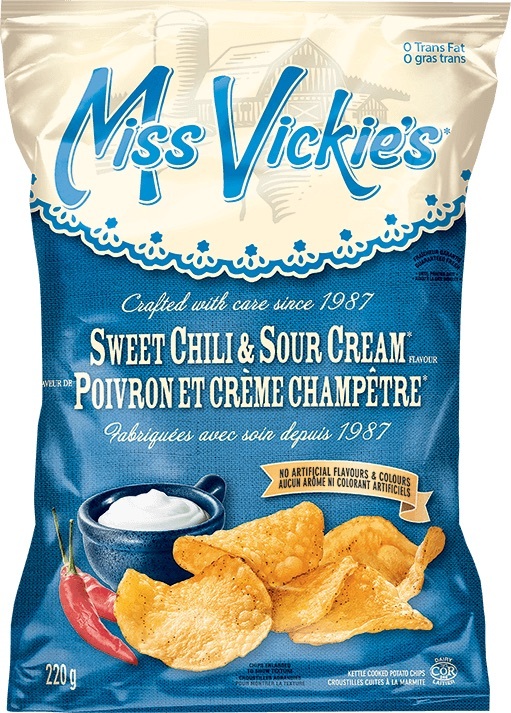 Miss Vickie’s Sweet Chili & Sour Cream Chips 4 bags Canadian Chips