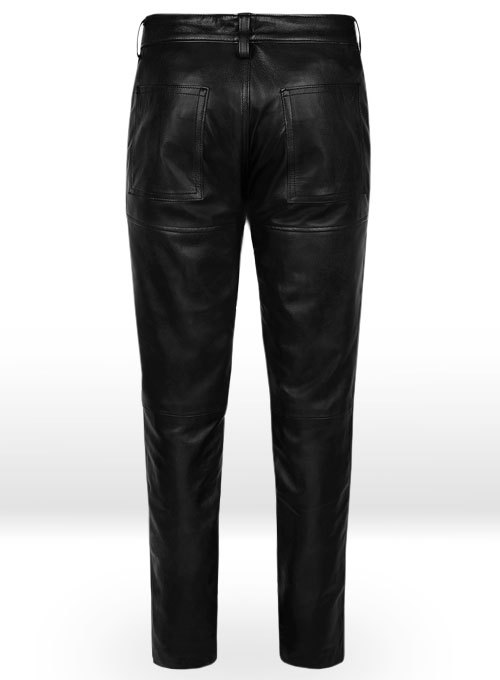 Jim Morrison Leather Pants Black Colour Mono ectric, Men Wasit Belted ...