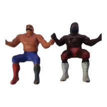 WWF Junkyard Dog &amp; Iron Sheik Thumb Finger Rubber Figurines Wrestling Ti... - $18.69