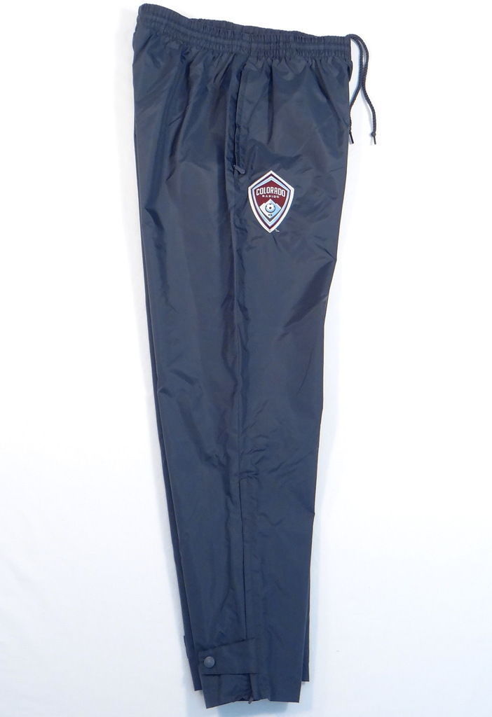 Adidas MLS Colorado Rapids Gray Nylon Rain & Wind Lined Track Pants Men ...