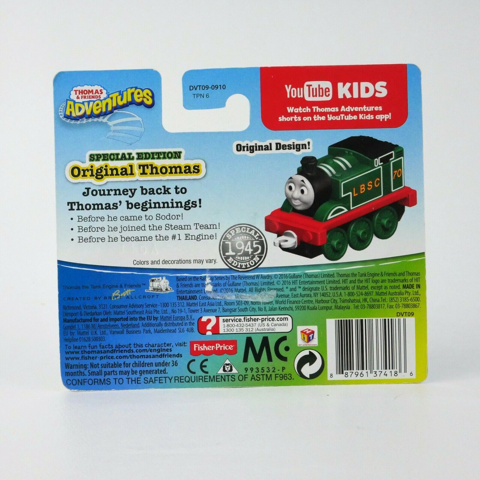 Fisher Price Thomas Friends Adventures Special Edition Metal Green Train  Engine