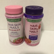2X Nature&#39;s Bounty Advanced Hair Skin Nails Strawberry Gummies, 6000mcg ... - $14.01