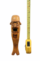 Vintage Hand Carved Wood Nutcracker 7.5" Tall Man Mouth Opens Standing image 1