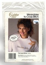 CAT AND MICE Golden Bee Wearables to Cross Stitch Kit #60314 NEW - $6.47