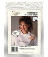 CAT AND MICE Golden Bee Wearables to Cross Stitch Kit #60314 NEW - $6.47