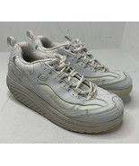 Skechers Shape Ups White Leather Fitness Walking Shoes 11800-Women&#39;s Siz... - $34.55