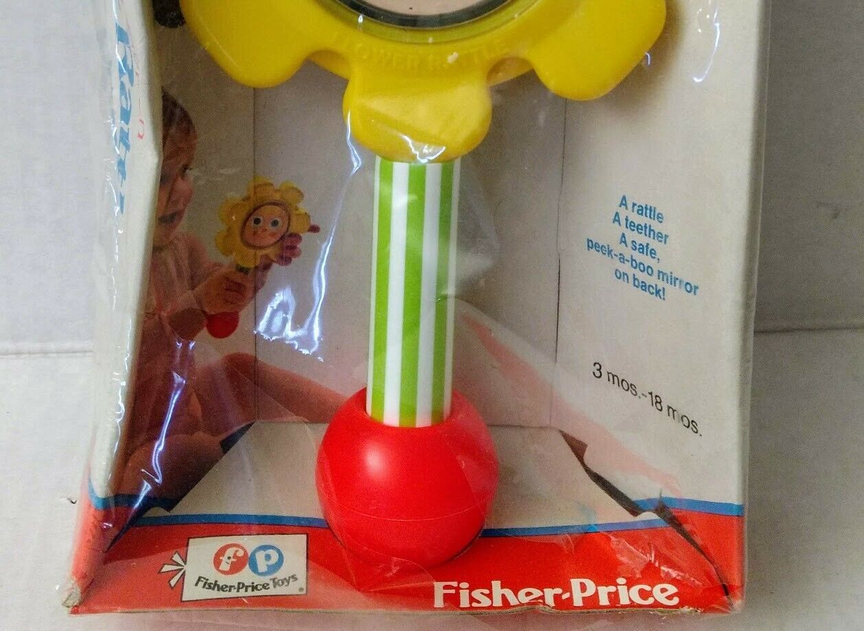 1973 Vintage Fisher Price Flower Rattle Baby Rattle Mirror 424 Made In The Usa Spielzeug Gamersjo Com