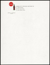 Vintage letterhead COCA COLA bottle and button Kansas City St Joseph Mis... - $8.99