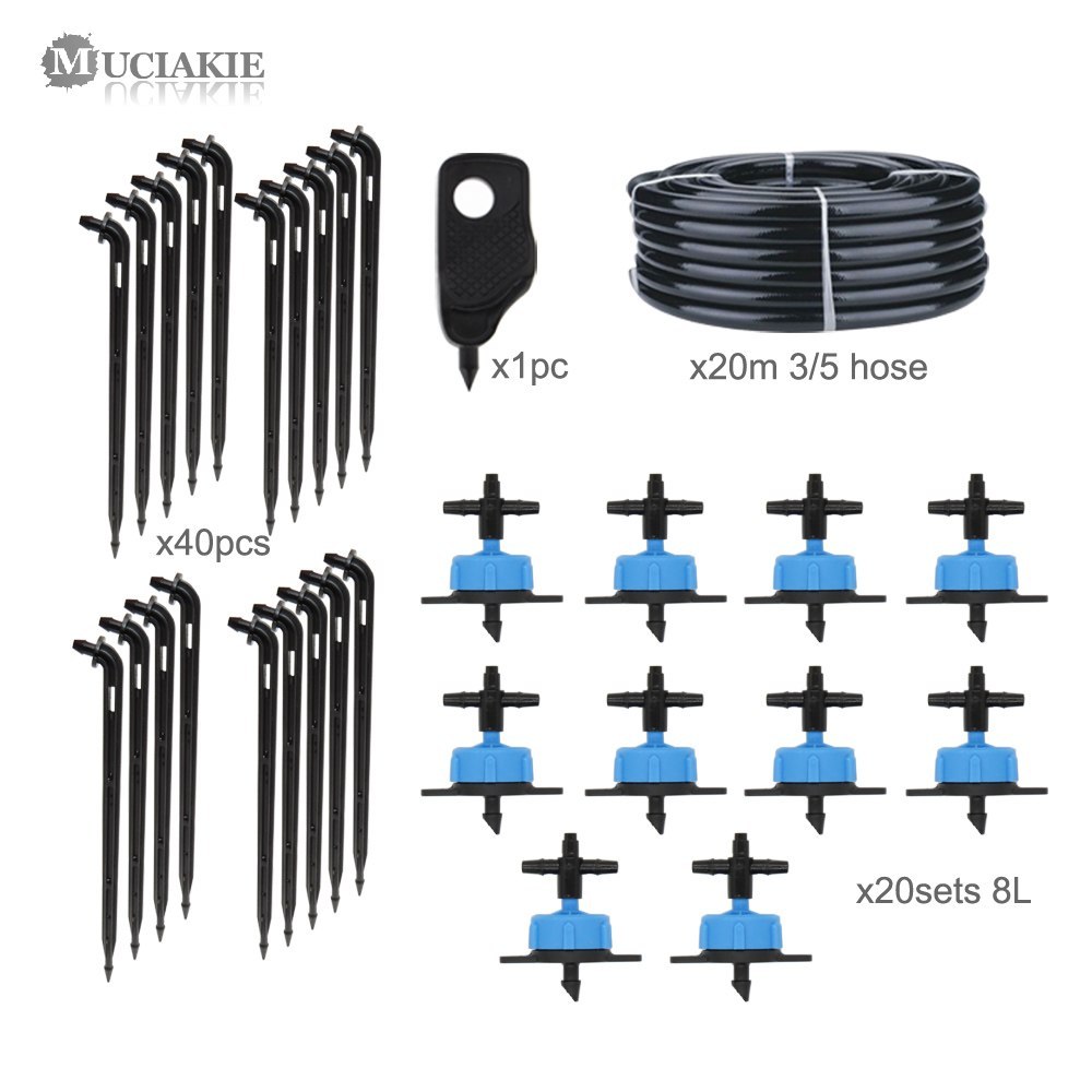 Primary image for Blue B Garden Watering Drop Irrigation Hose Kits 8L Compensating Emitters System