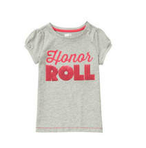 New Crazy 8 Girls Grey Graphic Honor Roll Short Sleeve Cotton T-shirt Sz... - $12.75