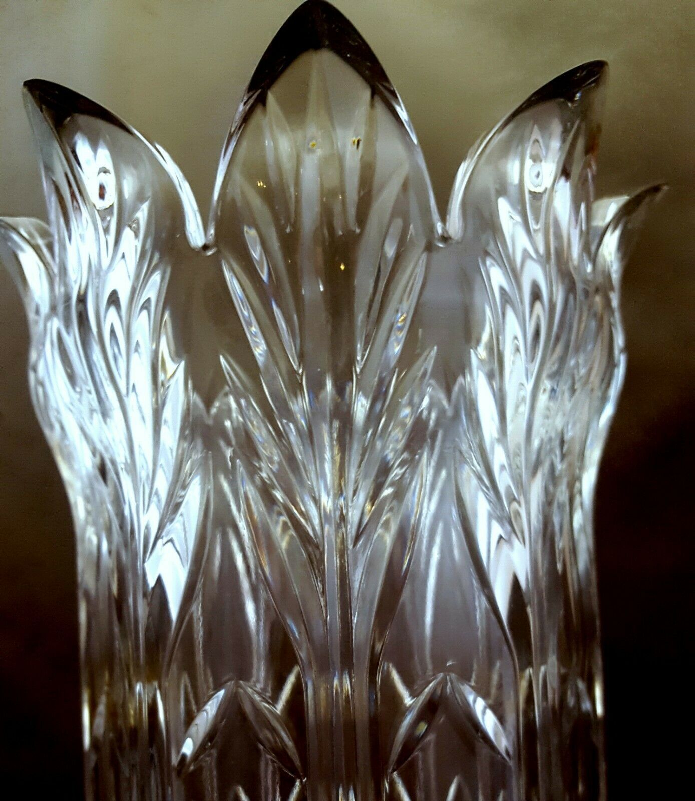 Fifth Avenue Portico Crystal Vase 11" Petal Flared Rim 24 Lead Crystal