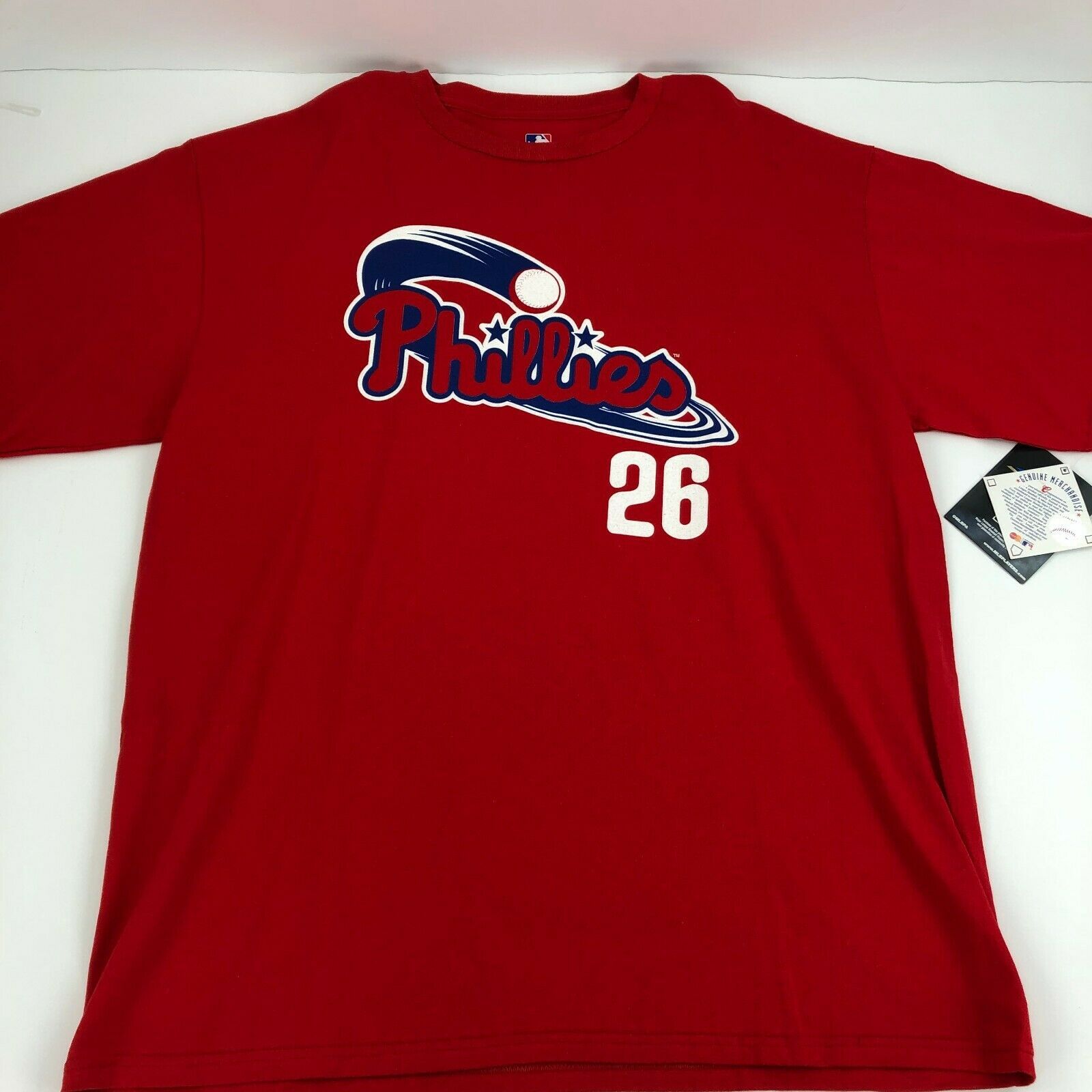 MLB Philadelphia Phillies Baseball T-Shirt Utley XL Red Short Sleeve ...