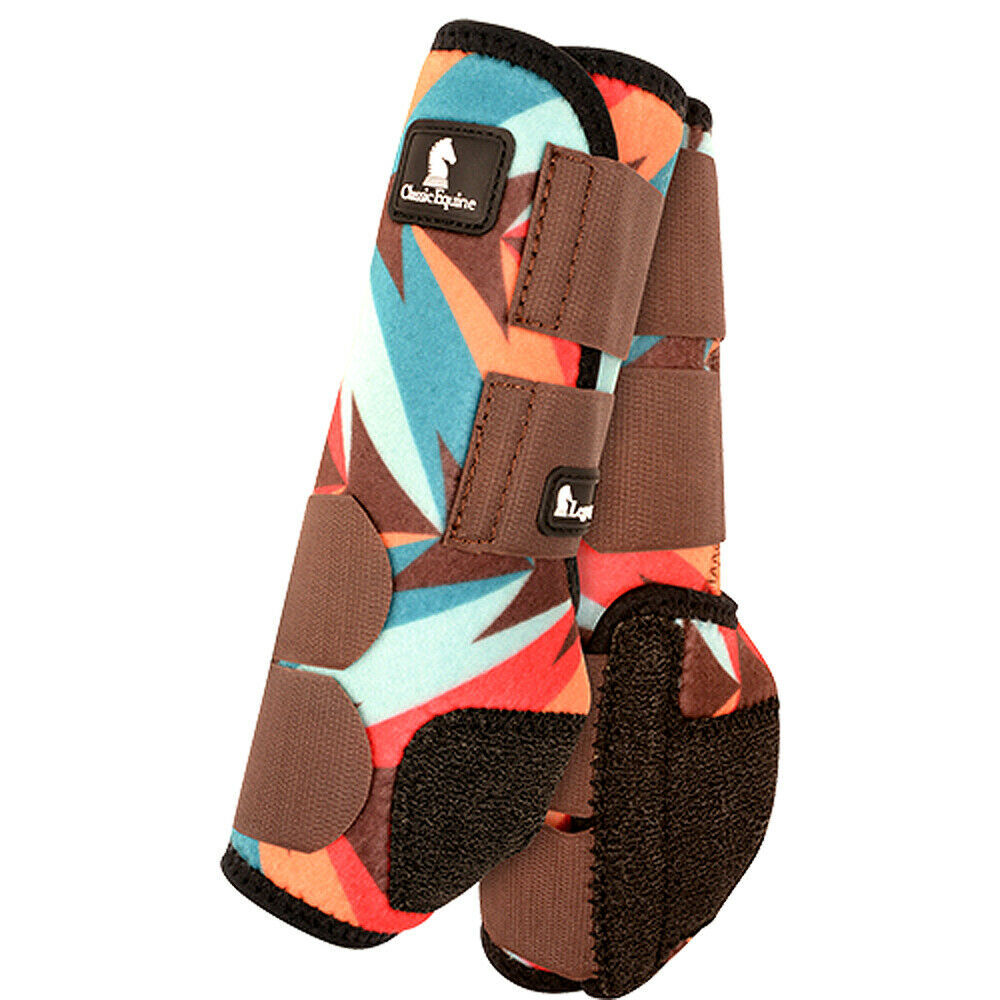 Classic Equine Front Legacy System Sports Horse Leg Boots Chocolate