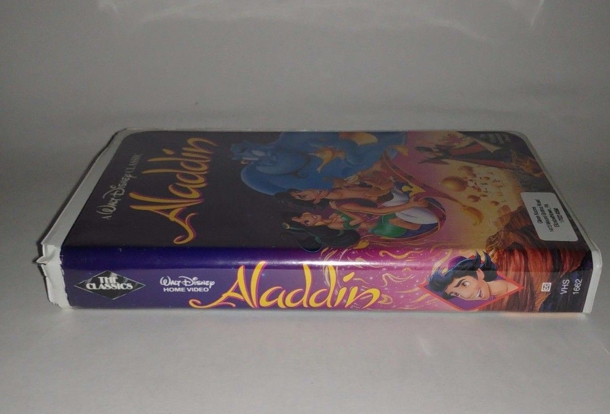 Aladdin VHS 1993 Black Diamond Disney Movie VCR Video Tape ETVB VHS Tapes