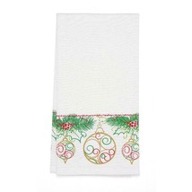 IZZY & OLIVER "Ornaments" Christmas 6007006 Kitchen Bar Towel~19″X27″Cotton~ - $8.71