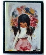 DEGRAZIA ~ American Indian Flower Girl, Black-Eyed Urchin, circa 1977 ~ ... - $12.85