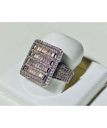 Mens 2 Ctw Baguette Ice Diamond Cluster Wedding Band Ring 14K White Gold... - $218.77