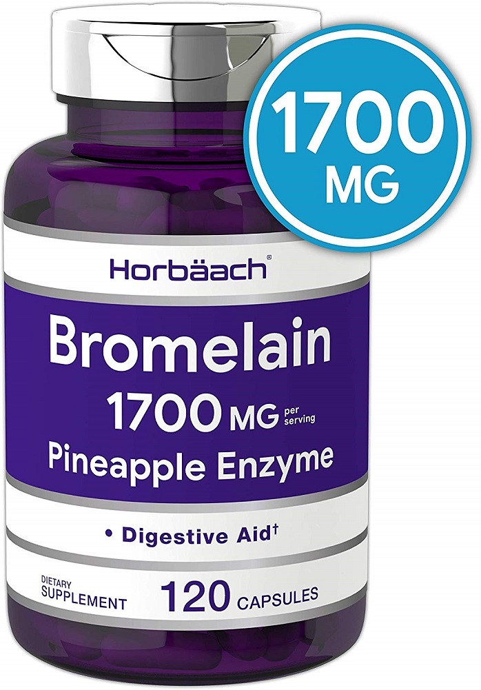Horbaach Bromelain 1700 mg Supplement | 120 Capsules | Supports Digestive Health