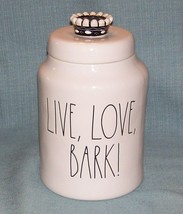 Rae Dunn LIVE, LOVE, BARK CANISTER / Dog Treat Jar-Artisan Collection by... - $16.95