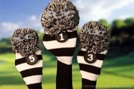 1 3 5 MAJEK BLACK WHITE color Pom golf clubs club Headcover Head covers set - $40.66